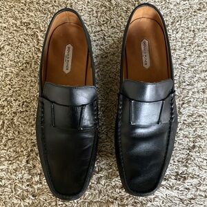 Donald J. Pliner Size 13M Black Leather Slip-On Loafers